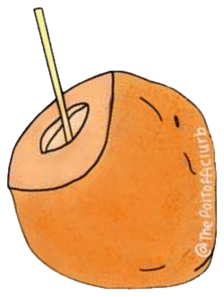 King coconut with a straw